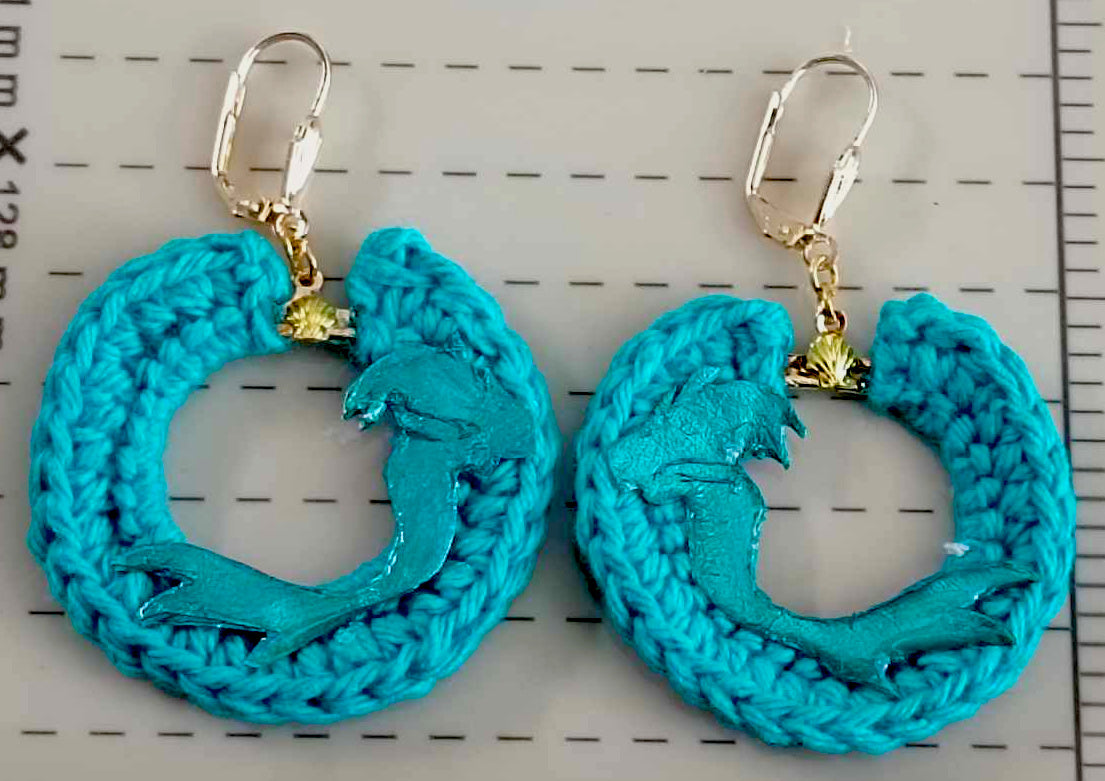 Sirena Azul – Zeemeermin Oorbellen uit Gerecycleerd Colablikje