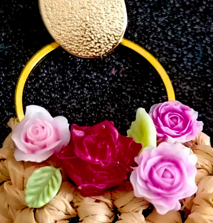 Gehaakte Mandje Oorbellen – Flower Basket