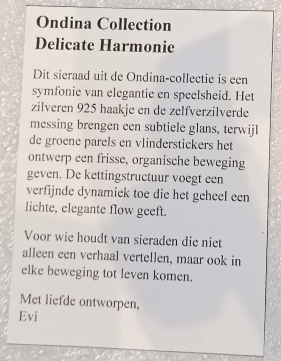 Delicate harmonie