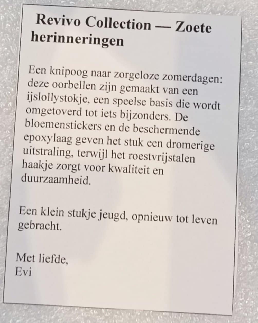 zoete herinnering