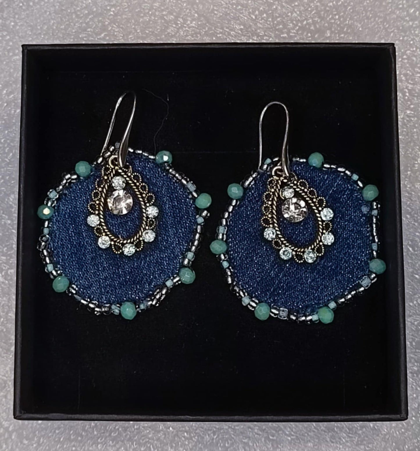 denim green and blue