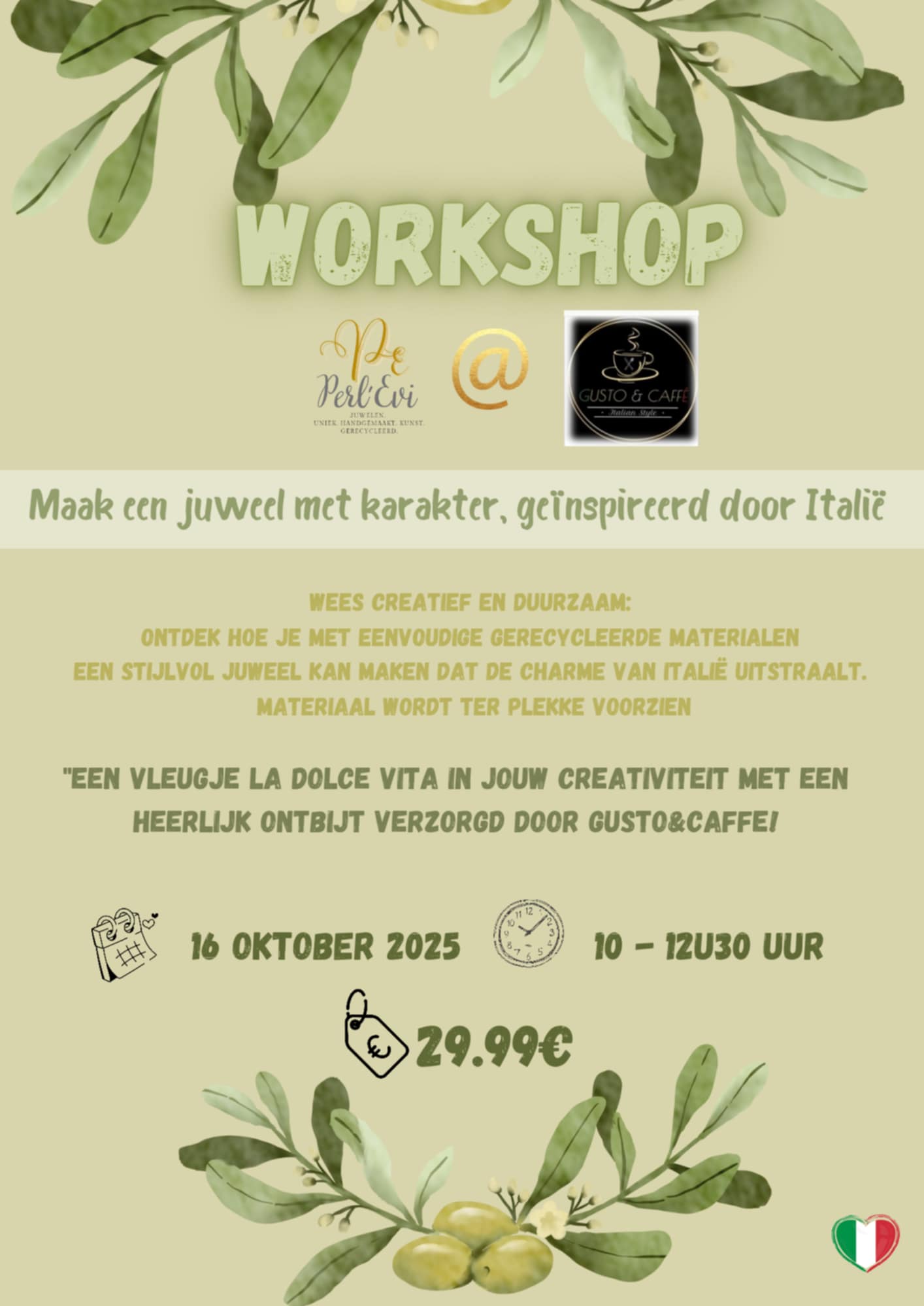Workshop Gusto&Caffe 16 oktober 2025