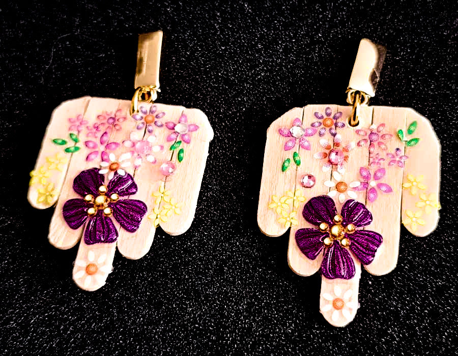 Abstract Nature – Gerecycleerde Statement Oorbellen