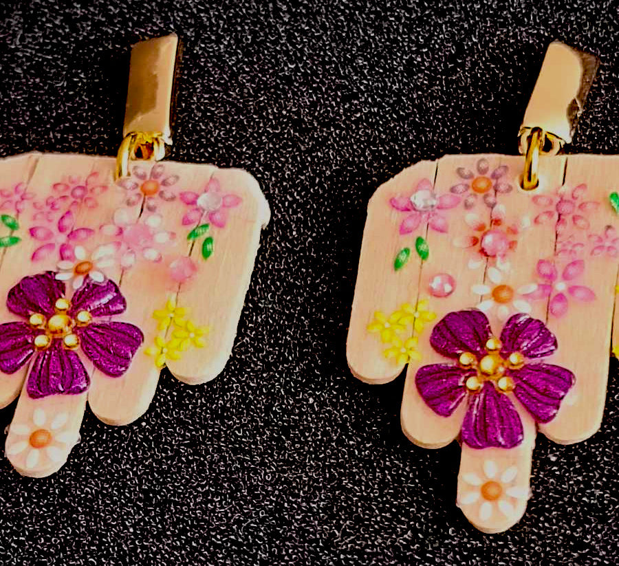 Abstract Nature – Gerecycleerde Statement Oorbellen